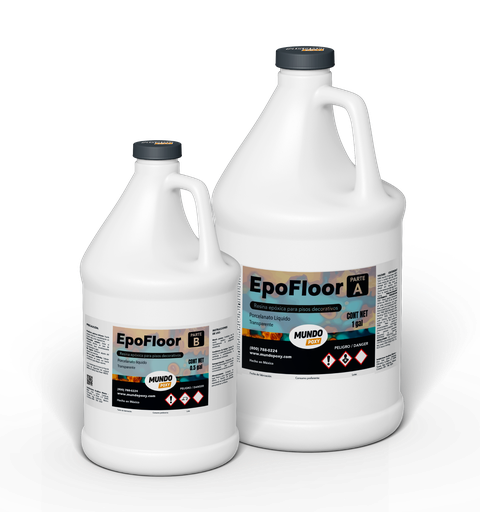 MUNDOPOXY EPOFLOOR- Resina para Pisos- Kit de 1.5 GAL ( 5.68 Lt)