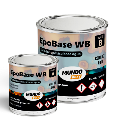 MUNDOPOXY EPOBASE WB Primario/ Sellador pigmentado KIT de 1.25 Gal (4.73 lts)