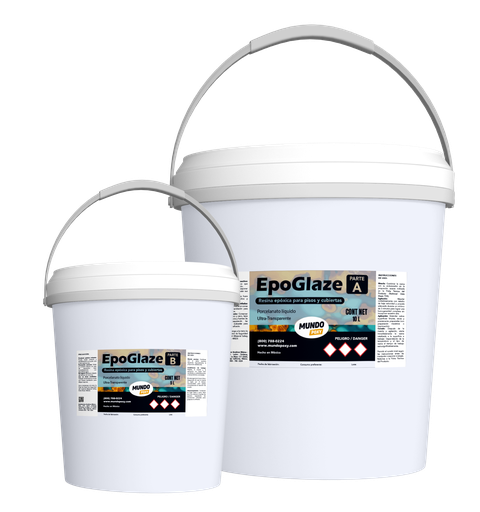 MUNDOPOXY EPOFLOOR- Resina para Pisos y Cubiertas- Kit de 4.5 galones ( 17.03 Lt)